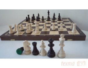 Coffret Échecs Magnétique en bois couleur Wengué Taille 3