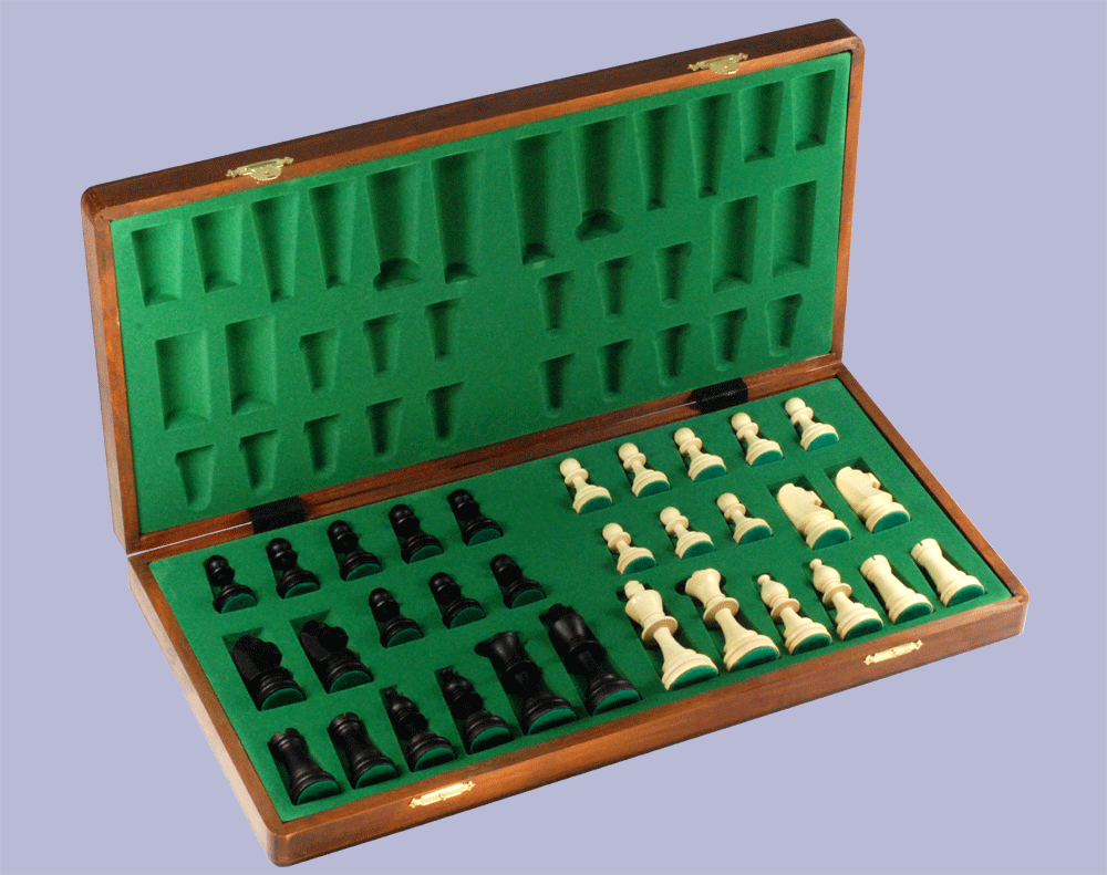 Coffret Échiquier Acajou - Sycomore - 50x50 cm – Image 2