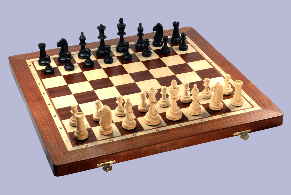 Coffret Échiquier Acajou - Sycomore - 50x50 cm