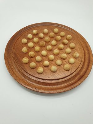 Solitaire Rond en Bois - Diam : 25 cm