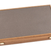 Backgammon type peau d'autruche gris/beige – Image 2