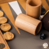 Backgammon type peau d'autruche gris/beige – Image 5