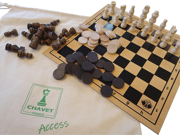 Ensemble Dames-Echecs Dans Sac Coton – Image 4