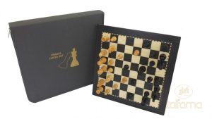 Échiquier de voyage Magnétique en Bois 25x25 cm avec Zip