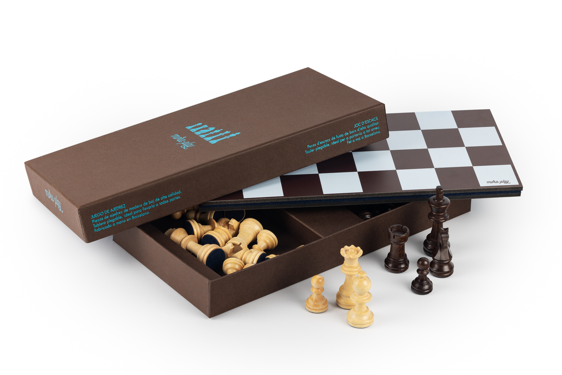 Ensemble Échecs de Voyage - Magenta : Échiquier Pliable+Pièces – Image 6