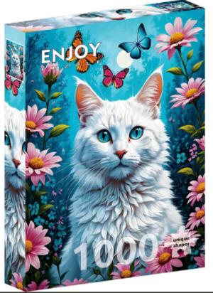 Puzzle 1000 Pièces : Chat Blanc