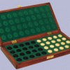 Coffret Dames Magnétique Acajou 28x28 cm – Image 2