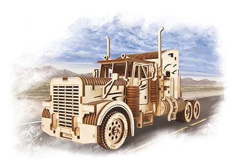 UGEARS VM-03 Rimorchio Per Camion In Legno Da Costruire – Modellino Fai-da-te Senza Colla – 138 Pezzi