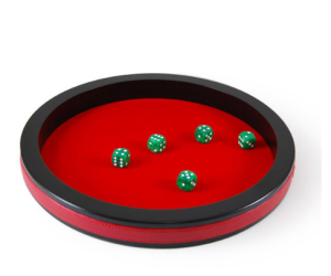 Piste de dés rouge 36 cm